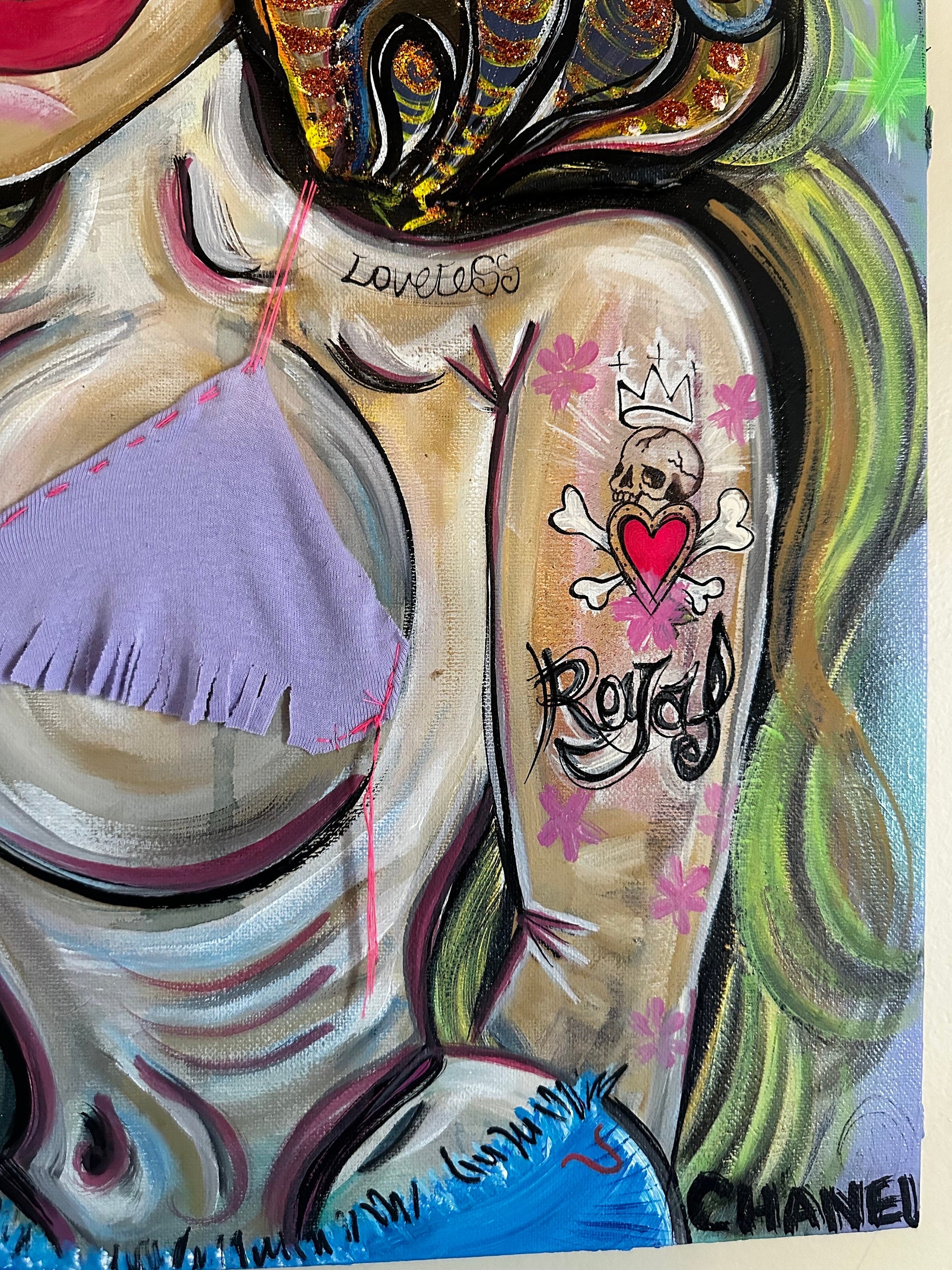 Alison Wander Lost, 3D acrylic dimensional painting with 3D hidden elements, a painting full of surprises and more.