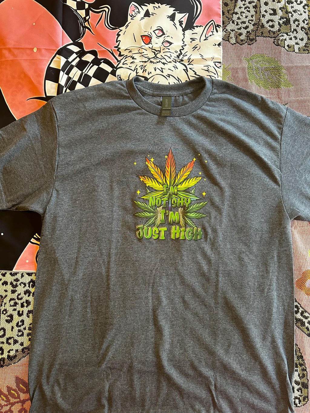 I’m not shy, I’m just high - unisex 420 expressionist t shirt.