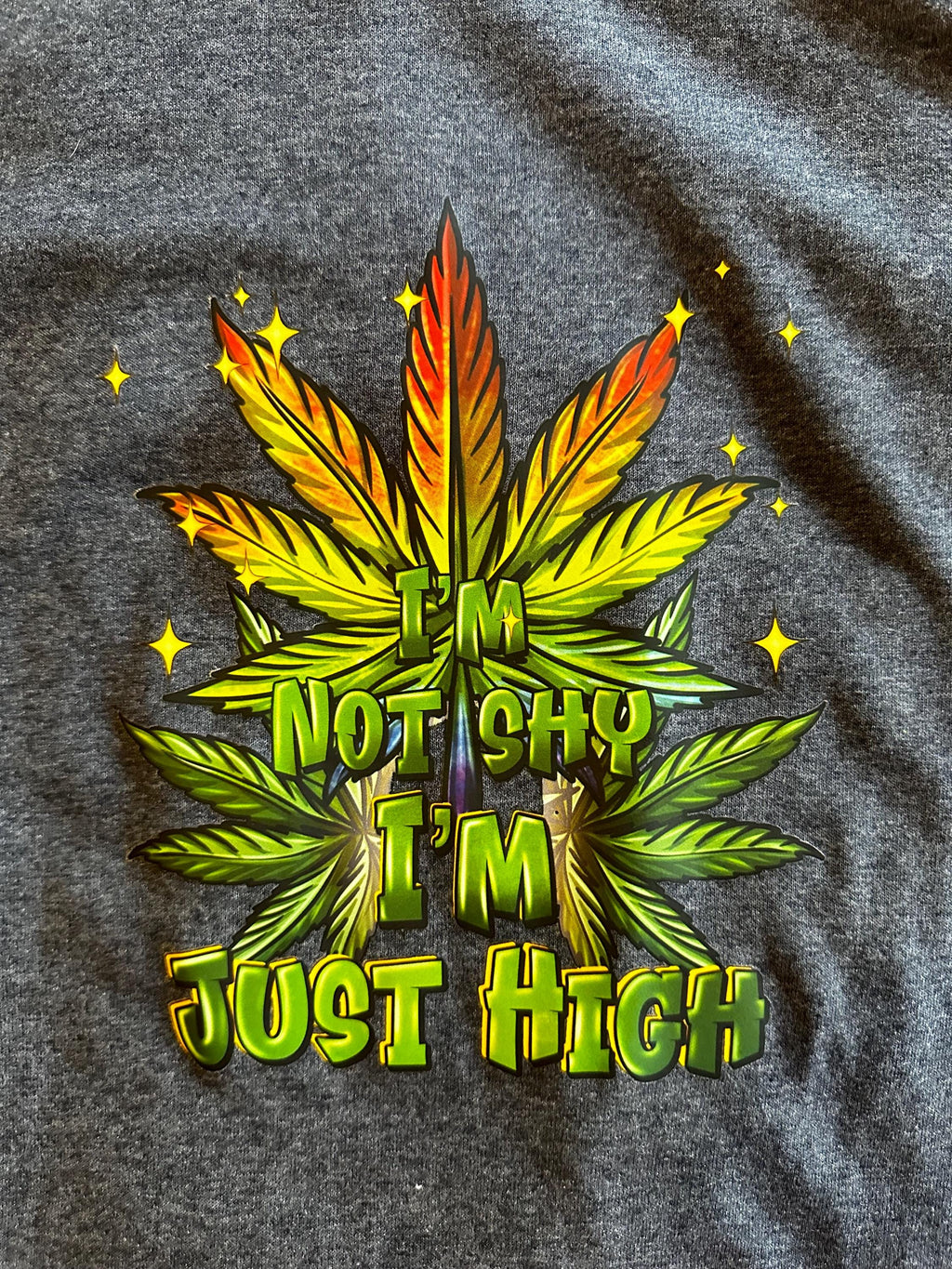 I’m not shy, I’m just high - unisex 420 expressionist t shirt.